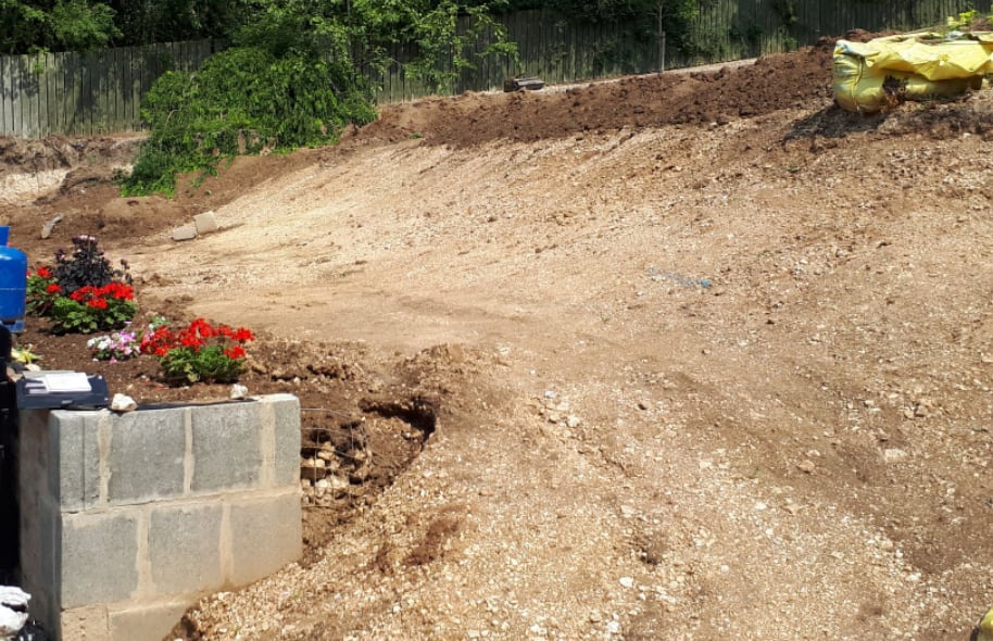 Site excavation and groundworks in progress before landscaping by Level Groundworks in East Yorkshire